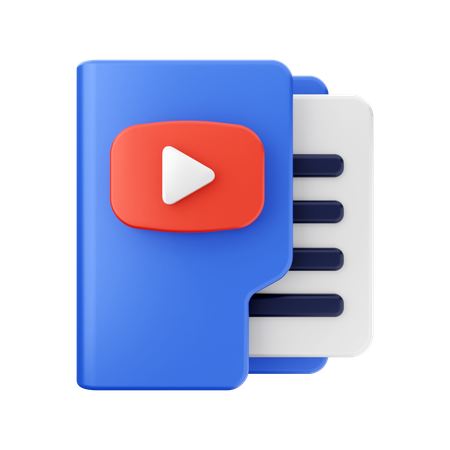 Carpeta de videos  3D Icon