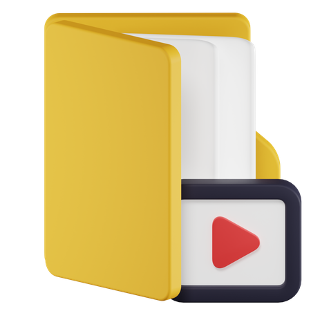 Carpeta de videos  3D Icon