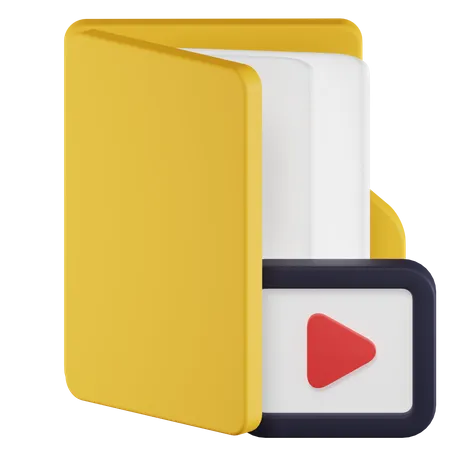 Carpeta de videos  3D Icon