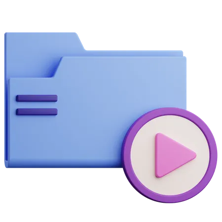 Carpeta de videos  3D Icon