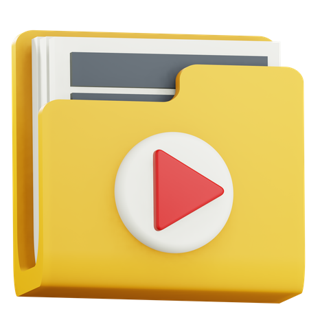 Carpeta de videos  3D Icon