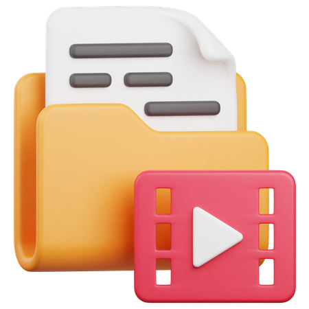 Carpeta de videos  3D Icon