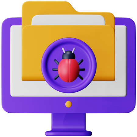 Virus de carpeta  3D Icon