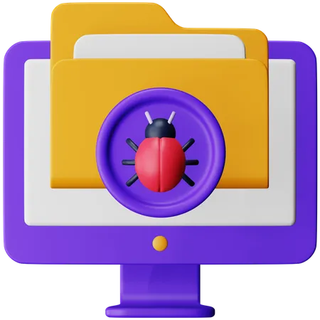 Virus de carpeta  3D Icon