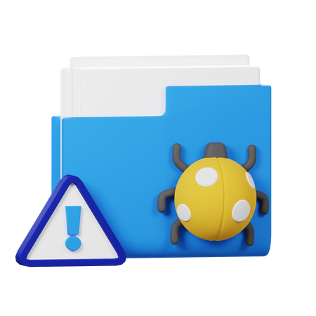 Virus de carpeta  3D Icon