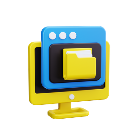 Carpeta web  3D Icon