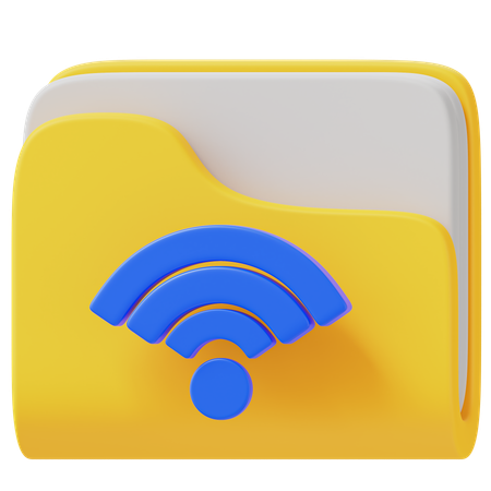 Carpeta wifi  3D Icon