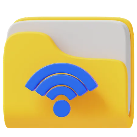 Carpeta wifi  3D Icon