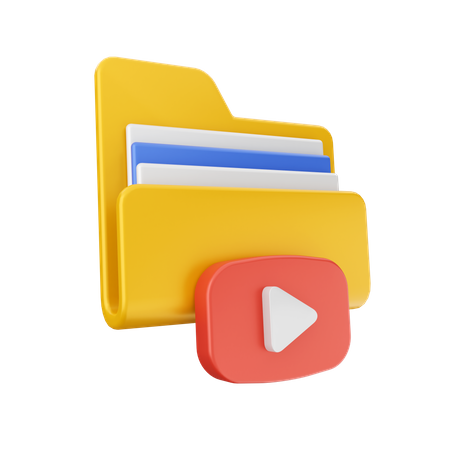 Carpeta de youtube  3D Icon