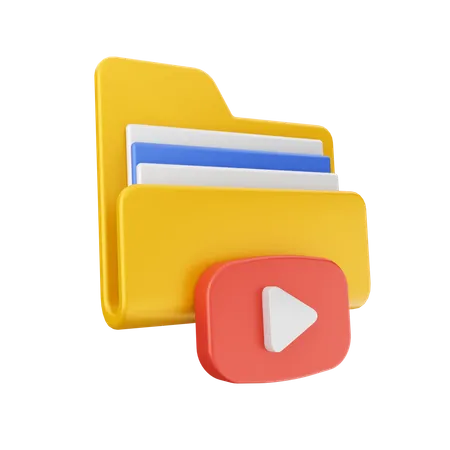 Carpeta de youtube  3D Icon