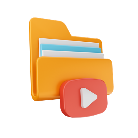 Carpeta de youtube  3D Icon