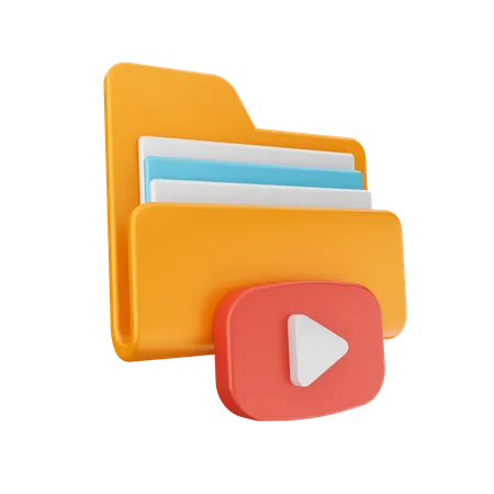 Carpeta de youtube  3D Icon