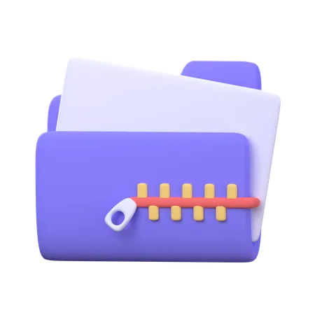 Carpeta zip  3D Icon