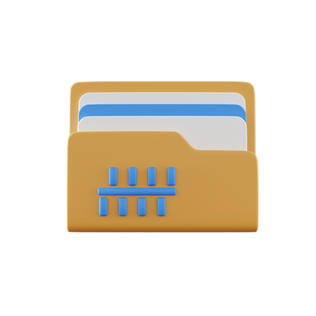 Carpeta zip  3D Icon