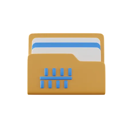 Carpeta zip  3D Icon