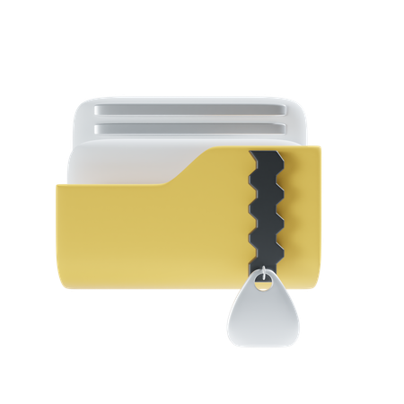 Carpeta zip  3D Icon