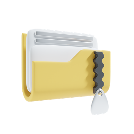 Carpeta zip  3D Icon