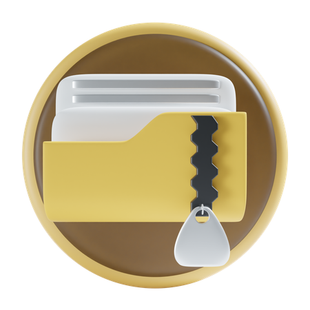 Carpeta zip  3D Icon