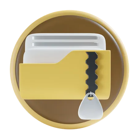 Carpeta zip  3D Icon