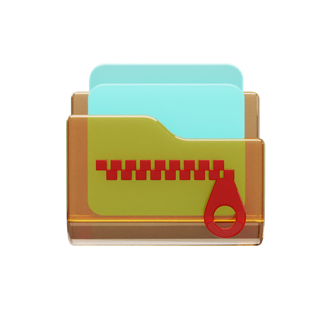 Carpeta zip  3D Icon