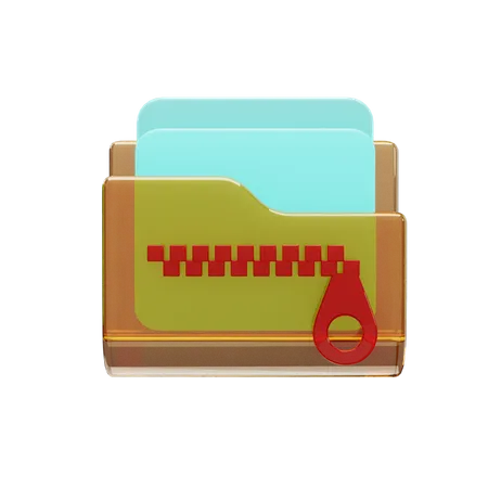 Carpeta zip  3D Icon