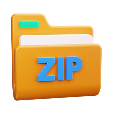 Carpeta zip  3D Icon