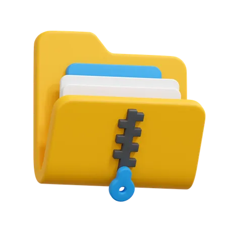 Carpeta zip  3D Icon