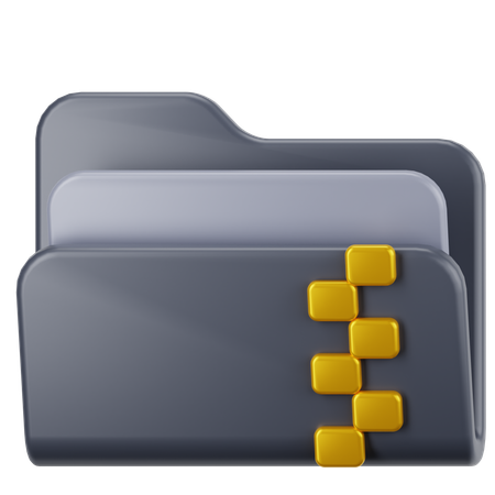 Carpeta zip  3D Icon