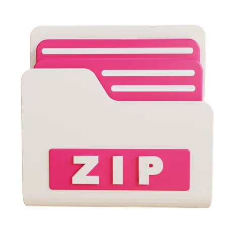 Carpeta zip  3D Icon