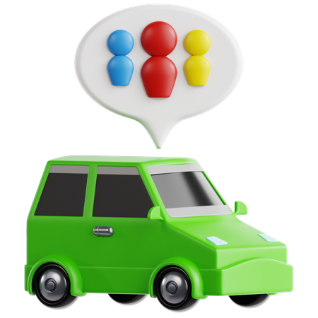 카풀  3D Icon