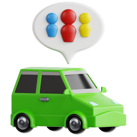 Carpooling  3D Icon
