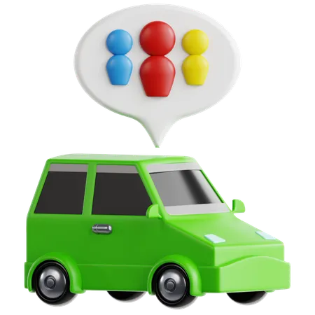 Carpooling  3D Icon