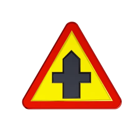 Panneau routier carrefour  3D Icon