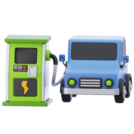 Carregamento de carro elétrico  3D Icon