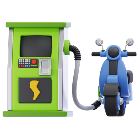 Carregamento de scooter elétrico  3D Icon