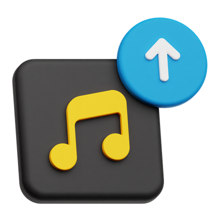 Fazer upload de música  3D Icon