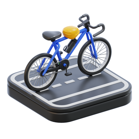 Carrera de bicicletas  3D Icon