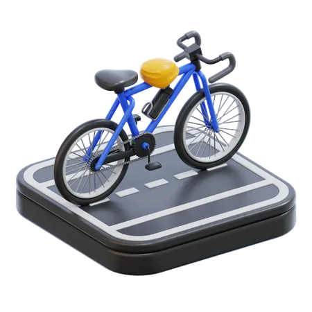 Carrera de bicicletas  3D Icon