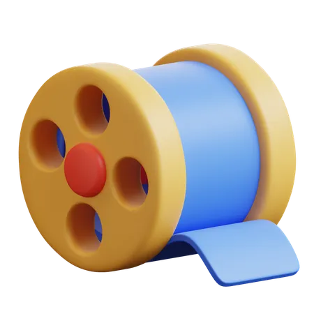 Carrete de cine  3D Icon