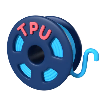 Carrete de filamento de tpu  3D Icon