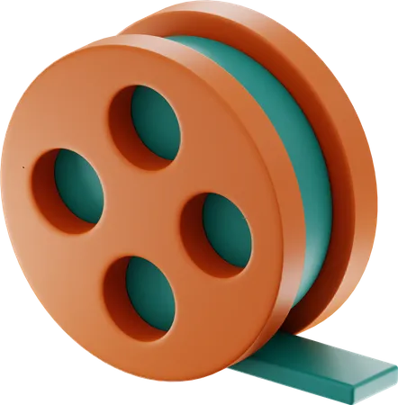 Carretel de cinema  3D Icon