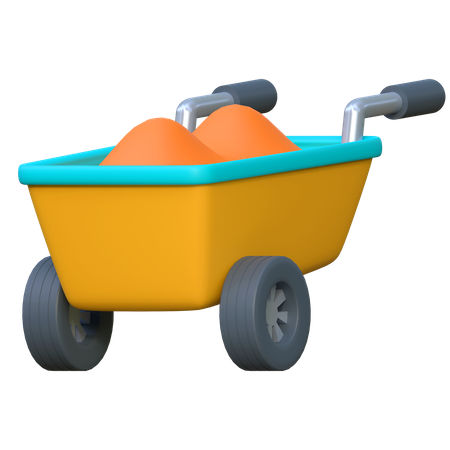 Carretilla de construcción  3D Icon