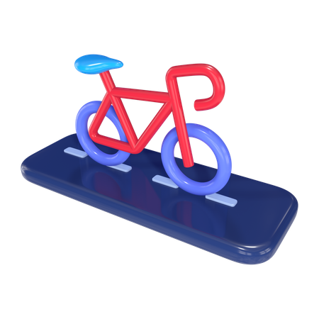 Carril de bicicletas  3D Icon