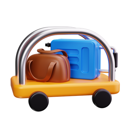 Carrinho de bagagem  3D Icon