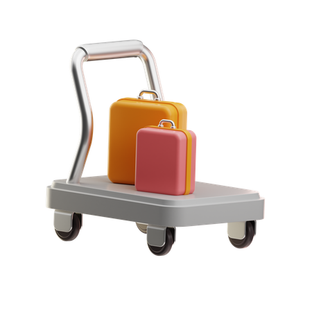 Carrinho de bagagem  3D Icon