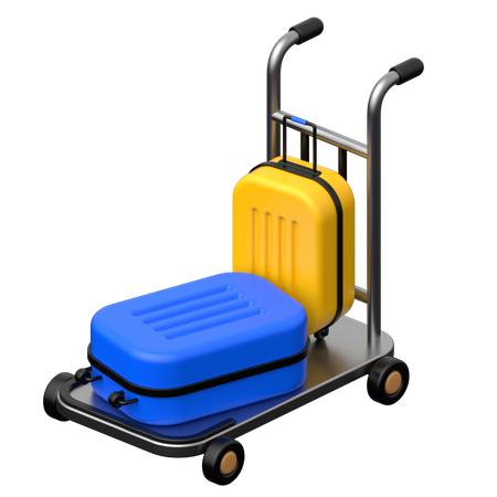 Carrinho de bagagem  3D Icon