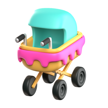 Carrinho de bebê  3D Icon