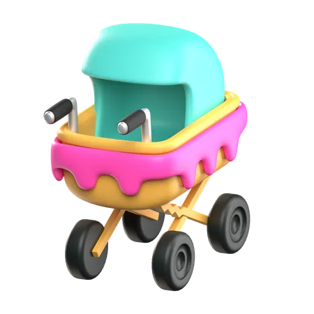 Carrinho de bebê  3D Icon