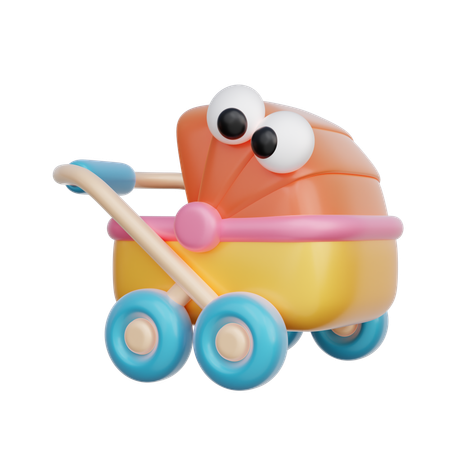 Carrinho de bebê  3D Icon
