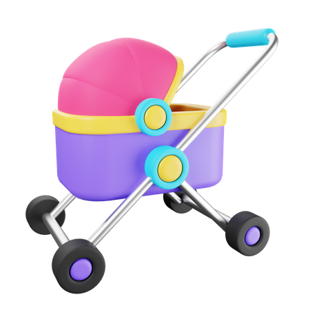 Carrinho de bebê  3D Icon